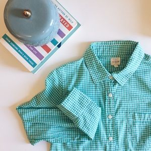 J Crew Factory Classic Gingham Button-down Shirt